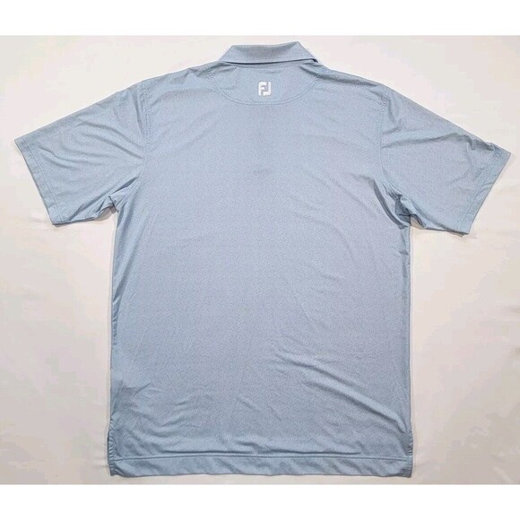 FootJoy Golf Polo Shirt Men's Size Large Light Blue White Dots - Picture 5 of 12